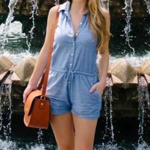 Abercrombie & Fitch Chambray Romper